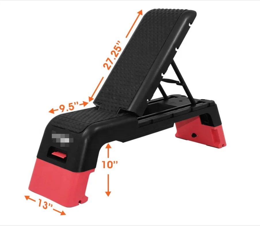 

Multi-function Exercise Deck Fitness 3 Incline Adjustable Aerobic Stepper Step Deck