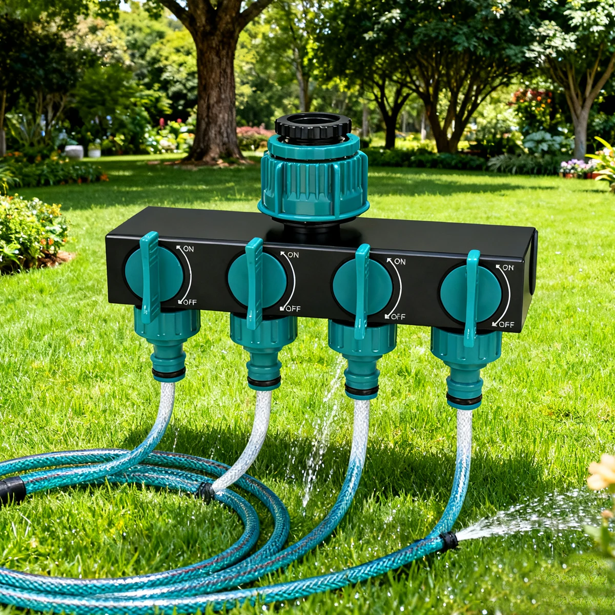 4 طريقة خرطوم الفاصل الحنفية صنبور موصل خط المياه اتصال حديقة أنابيب الري تركيبات البستنة الري سقي المنزل #1