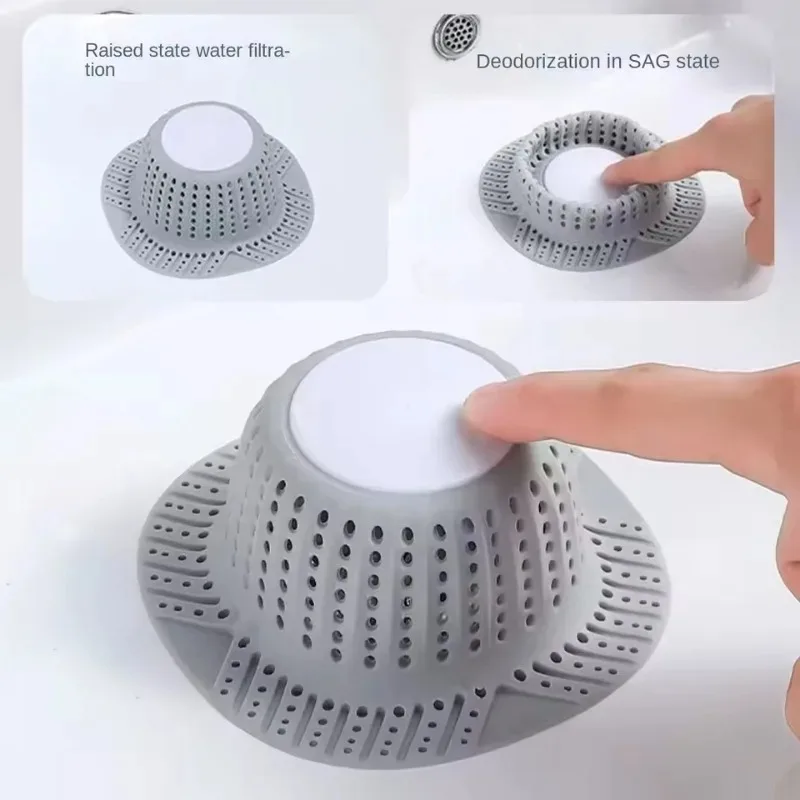 Sink strainer bathroom Anti-blocking silicone floor drain cover Sewer outlet shower drain hair catcher kichen accessories.