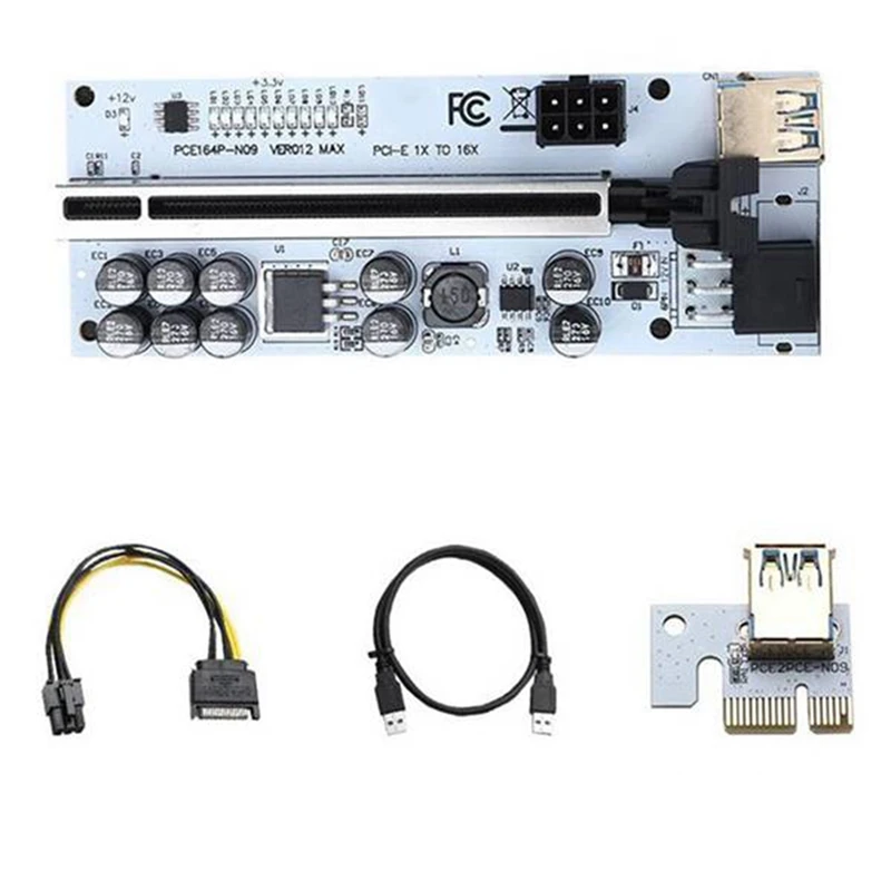 

VER012 MAX USB 3.0 PCI-E X1 To X16 Extender Riser Express Cable Riser For Video Card PCI-E Riser Card For Mining