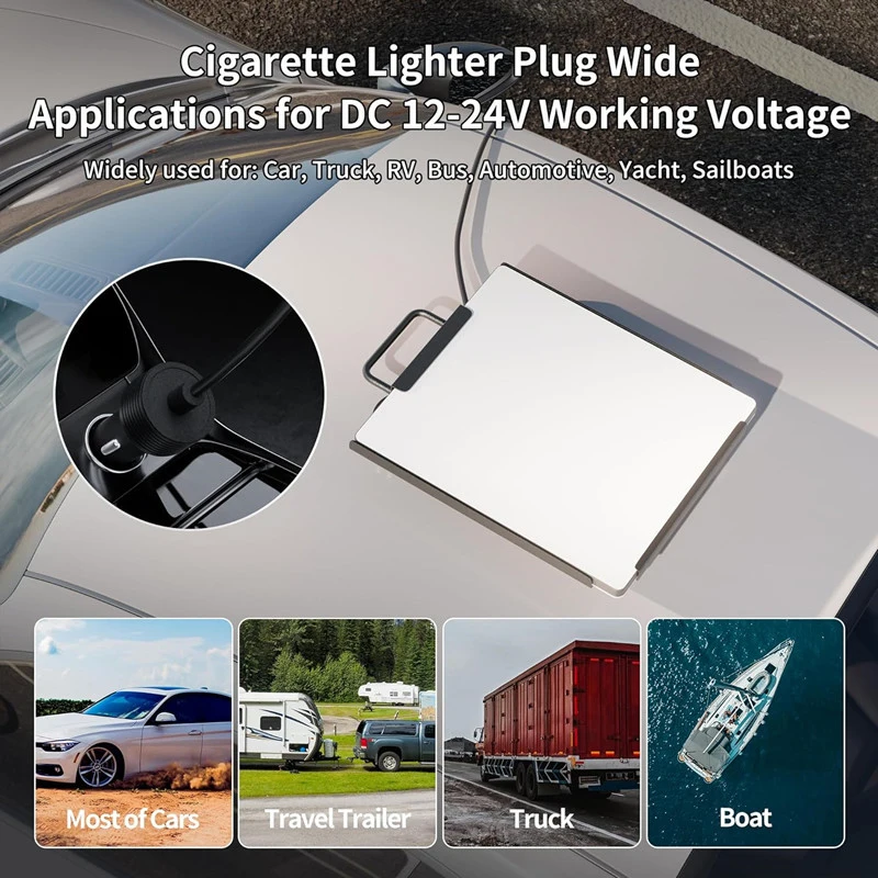 1pc Mini Cable Car Adapter With Step Up Converter 12V Power Cable With Cigarette Lighter Plug 12-24V To 30V 3.5A Conversion