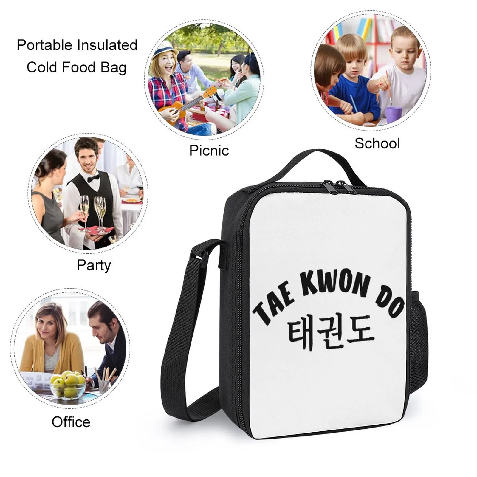 3 in 1 Set 17 Inch Backpack Lunch Bag Pen Bag Taekwondo For Sale Secure Hot Sale Comfortable Picnics Blanket Roll