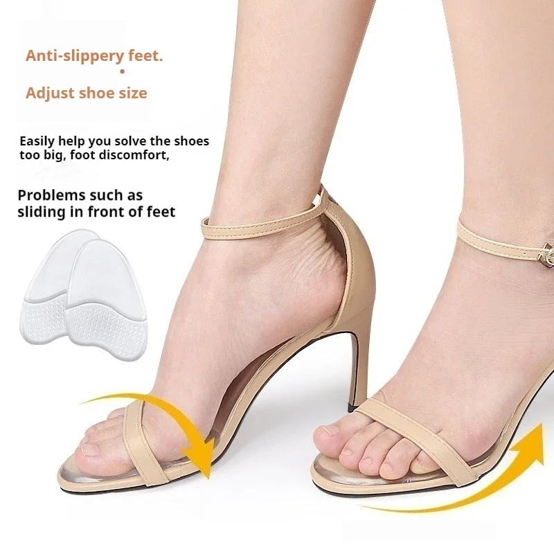 2 قطعة/4 قطعة جديد سيليكون نصف النعال النساء الأحذية منصات قدم منصات للكعوب منتجات العناية بالقدم الصنادل الأمامية عدم الانزلاق وسادة