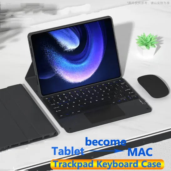 

Trackpad Keyboard Case for XiaoMi Redmi Pad SE 4G 8.7 2024 10.61 for Xiaomi Pad 6 Pro 11 2023 5 Pro 11Inch Soft Leather Shell