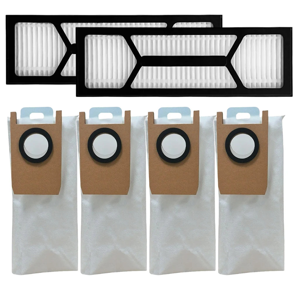 2/4pcs Filters With 4/8pcs Dust Bags For Eufy S1 Pro Vacuum Cleaner Household Cleaning Tools Replacement Filter Dust Bag Kit