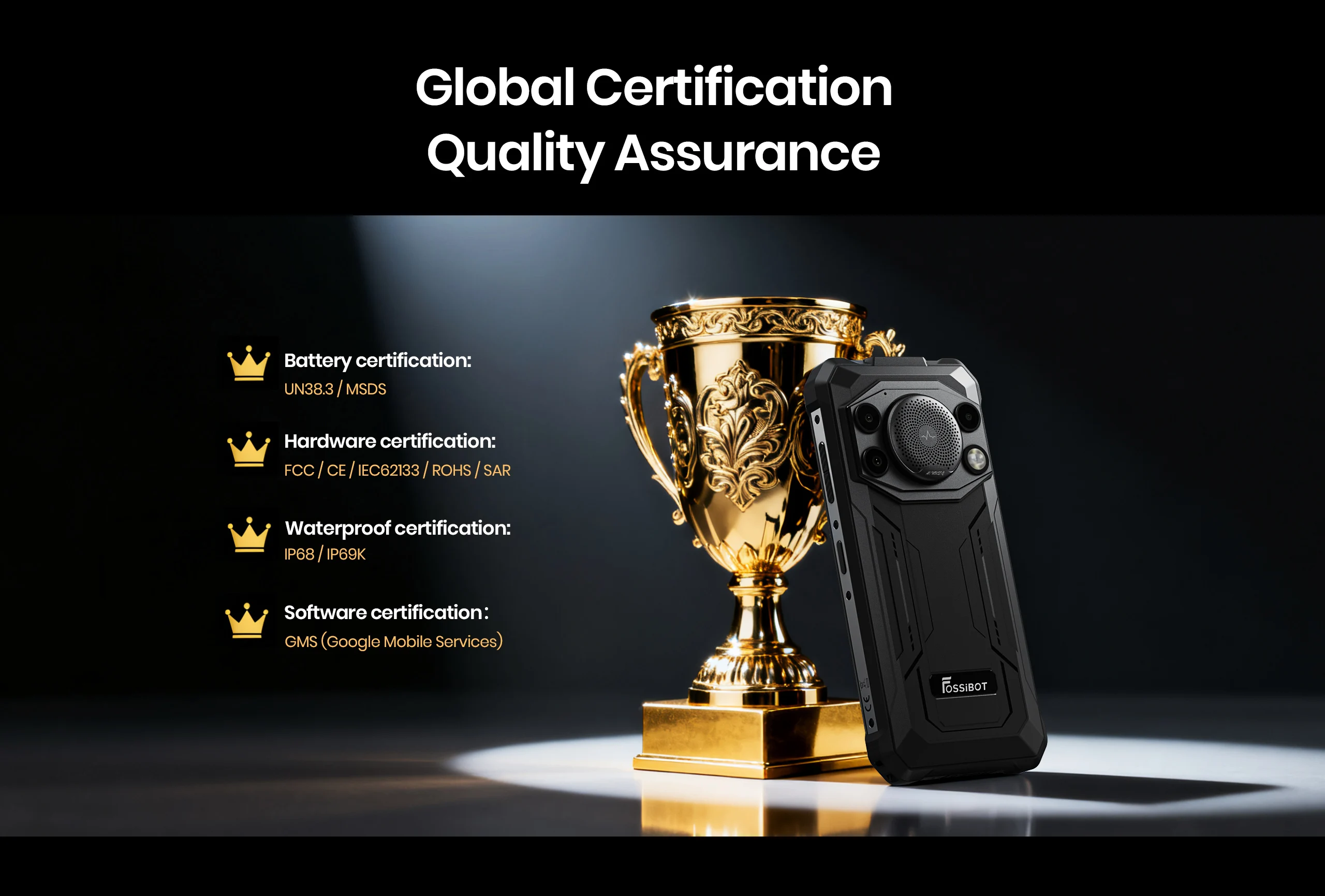 [Weltpremiere] Fossibot F110 Pro 5G Robustes Smartphone Android15 20 GB (8 + 12) + 128 GB 10000 mAh 20 W Telefon 6,745 Zoll HD + 50 MP + 8 MP NFC – Detail 19
