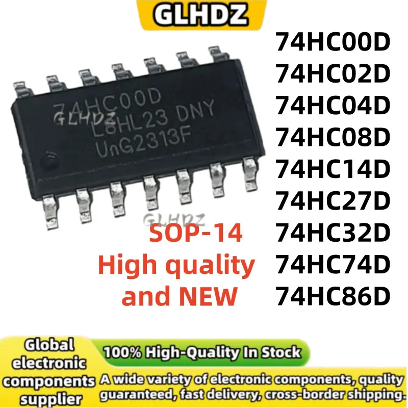 10units SOP-14 74HC00D 74HC02D 74HC04D 74HC08D 74HC14D 74HC27D 74HC32D 74HC74D 74HC86D in stock