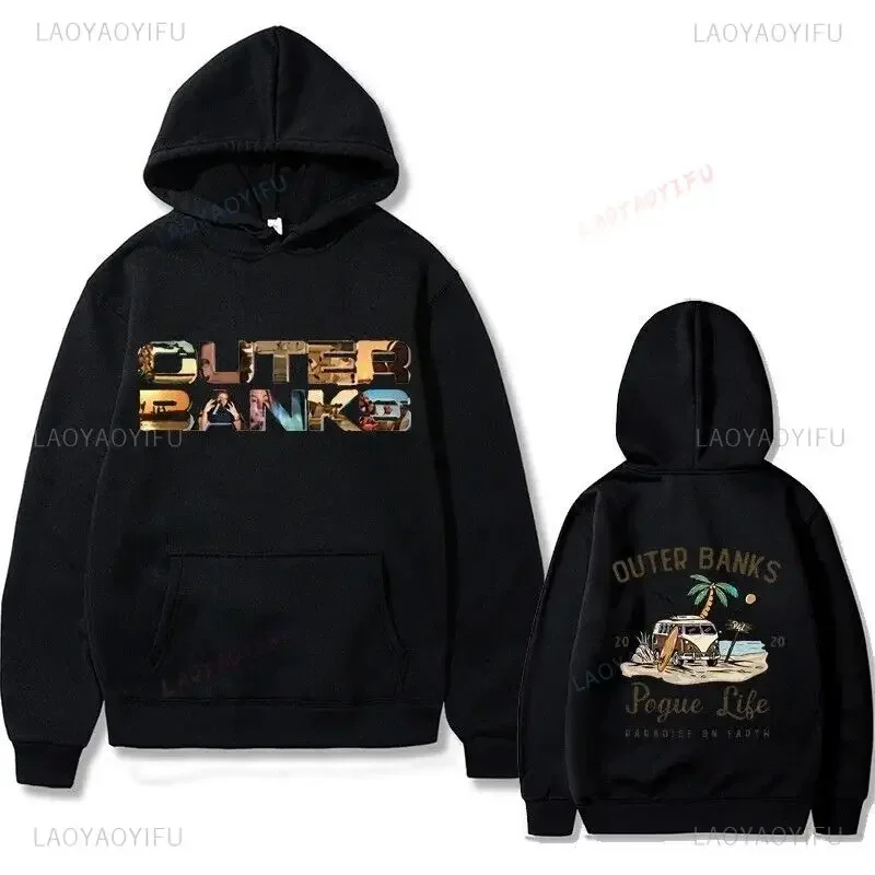 Outer Banks Paradise on Earth Hoodies TV-show Streetwear Pullover Pogue Life Autumn and Winter Keep Warm Tracksuit