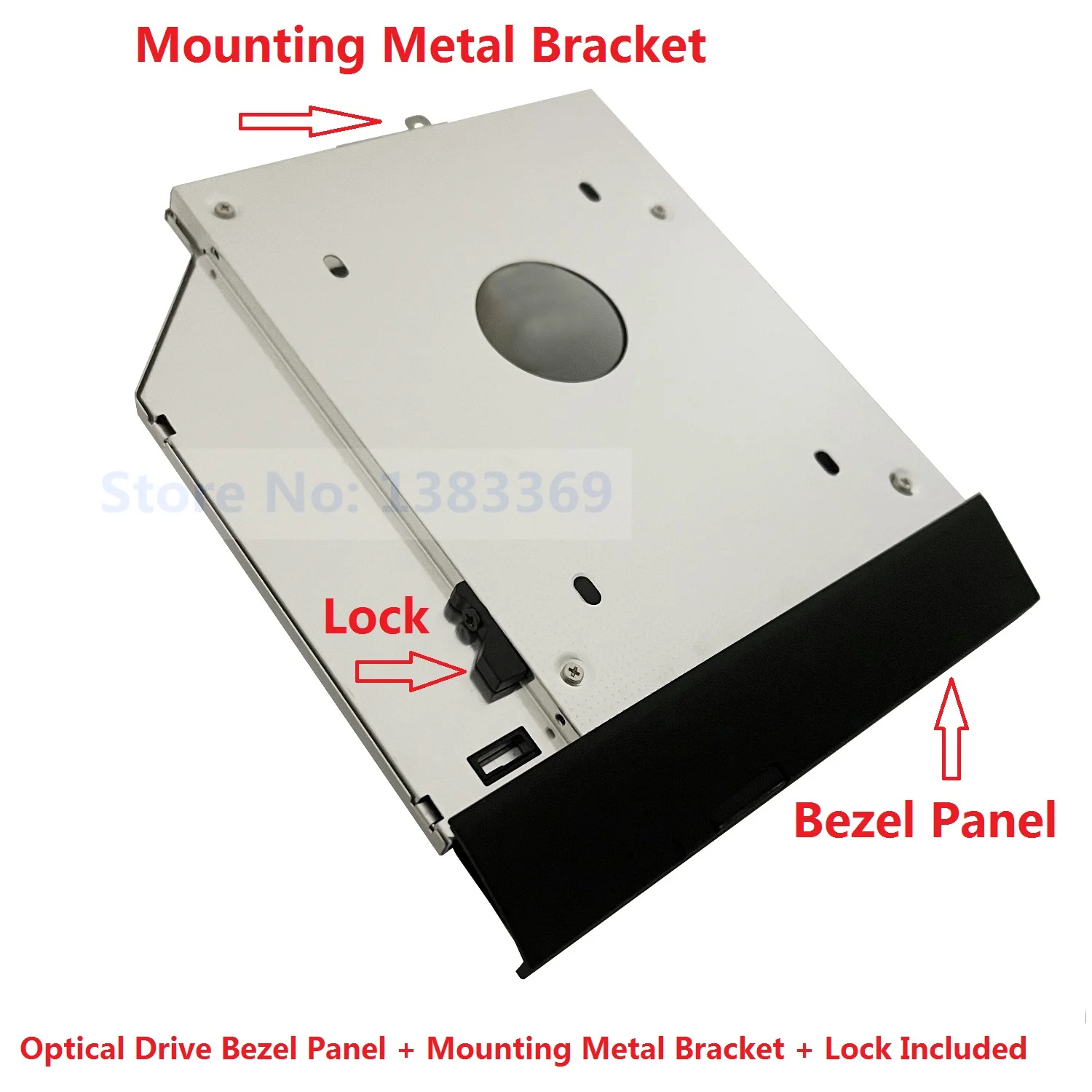 SATA 2nd Hard Drive SSD HDD Module Optical bay Caddy Frame Adapter for Lenovo IdeaPad V510-15IKB E52-80 With Bezel and Bracket