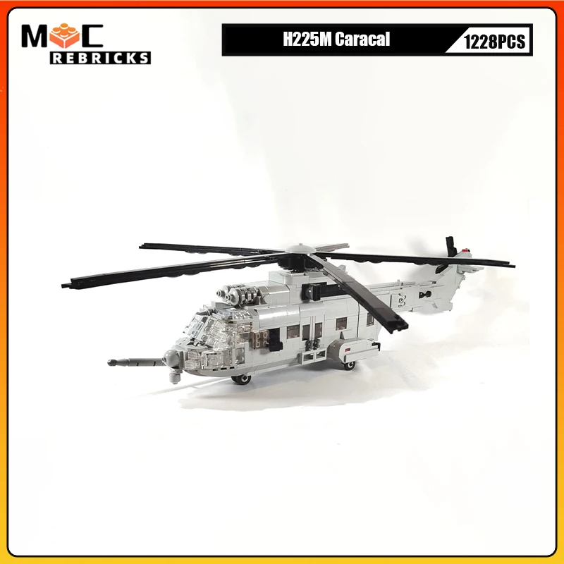 

Строительные блоки MOC, французские спецназ H225M, транспортная спасательная модель вертолета, набор «сделай сам», сборные кирпичи, игрушка