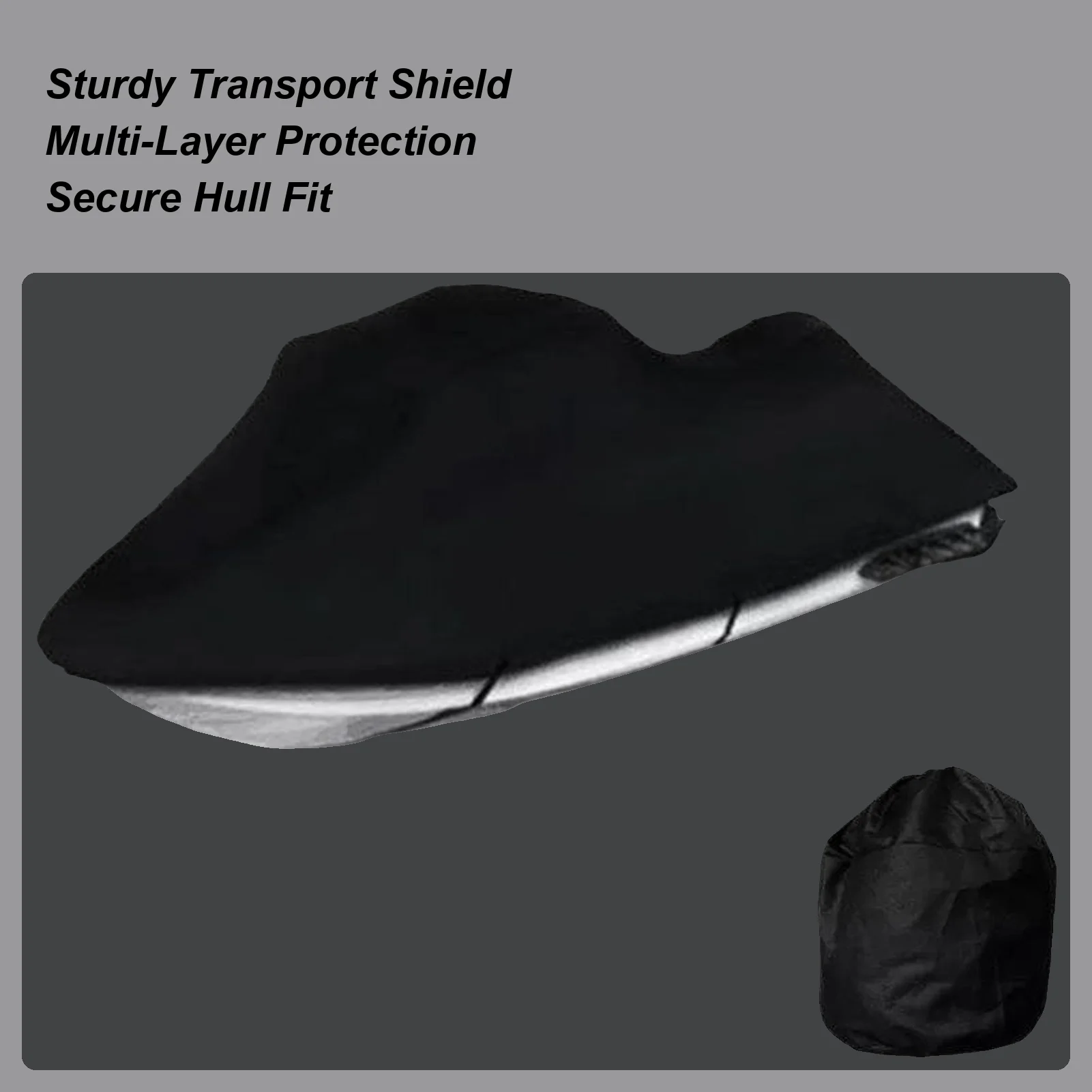 Waterproof Boat Cover UV-Resistant Dust-Proof Waverunner Protector Watercraft Cover For Recreational Boaters Water Sports