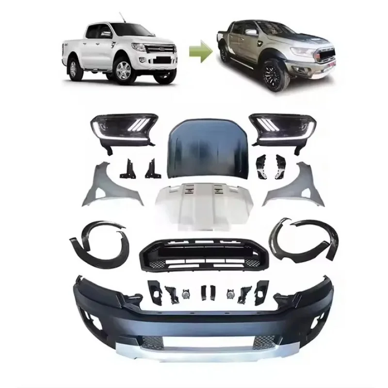 

Upgr Body Kit 2012-2016 Ranger T6 Front Bumper Facelift & Ranger Raptor Style Pickup Enhancement