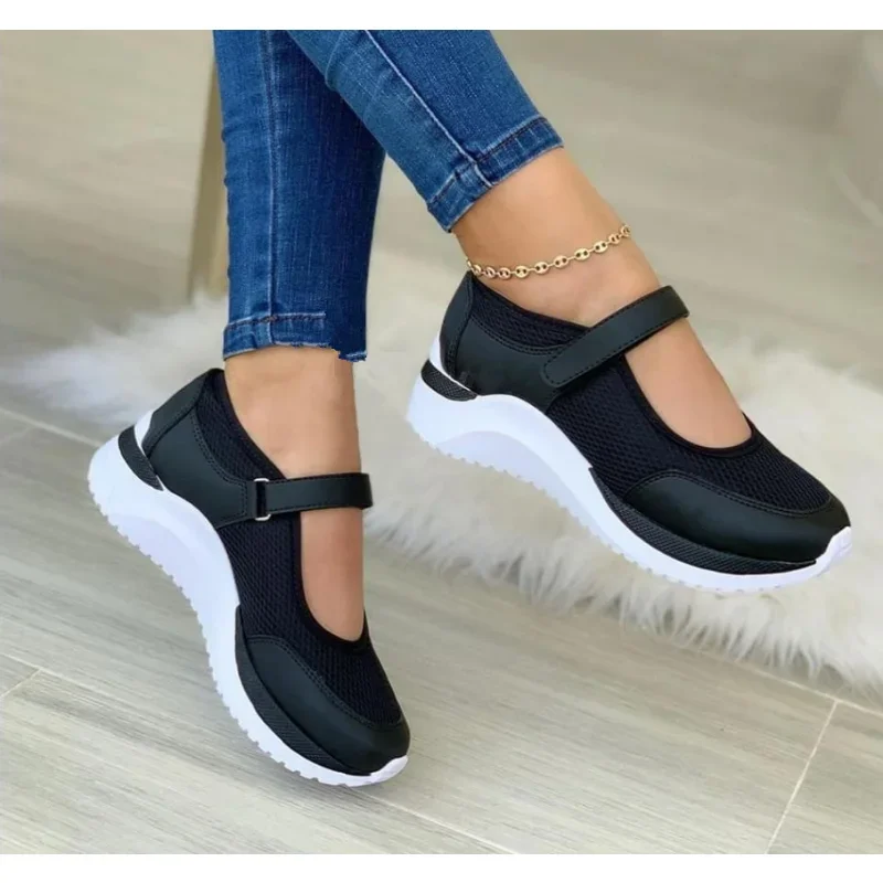 Round Toe Knit  Platform Sandals for Women's Large Mesh Sports Sandals Sandals Women Summer 2023