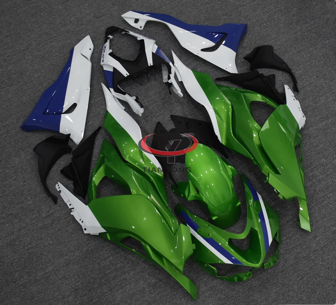 Motorcycle For Kawasaki ZX6R Full Fairing Kit 2024-2025 636 Bodywork Cowling Injection Bright green white blue latte art