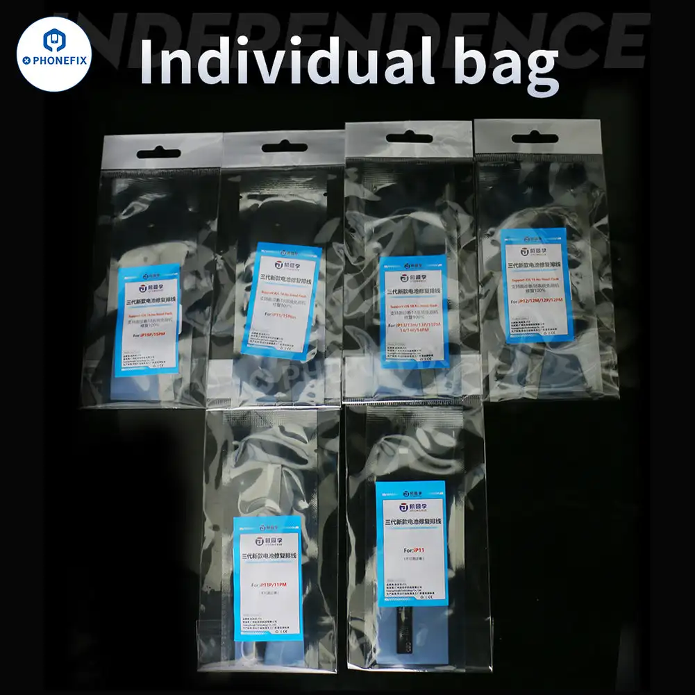 

PHONEFIX Gen3 IOS 18 Special Battery Cable for iPhone 11-15 Pro Max 100% battery health and no pop-ups repair without restoring