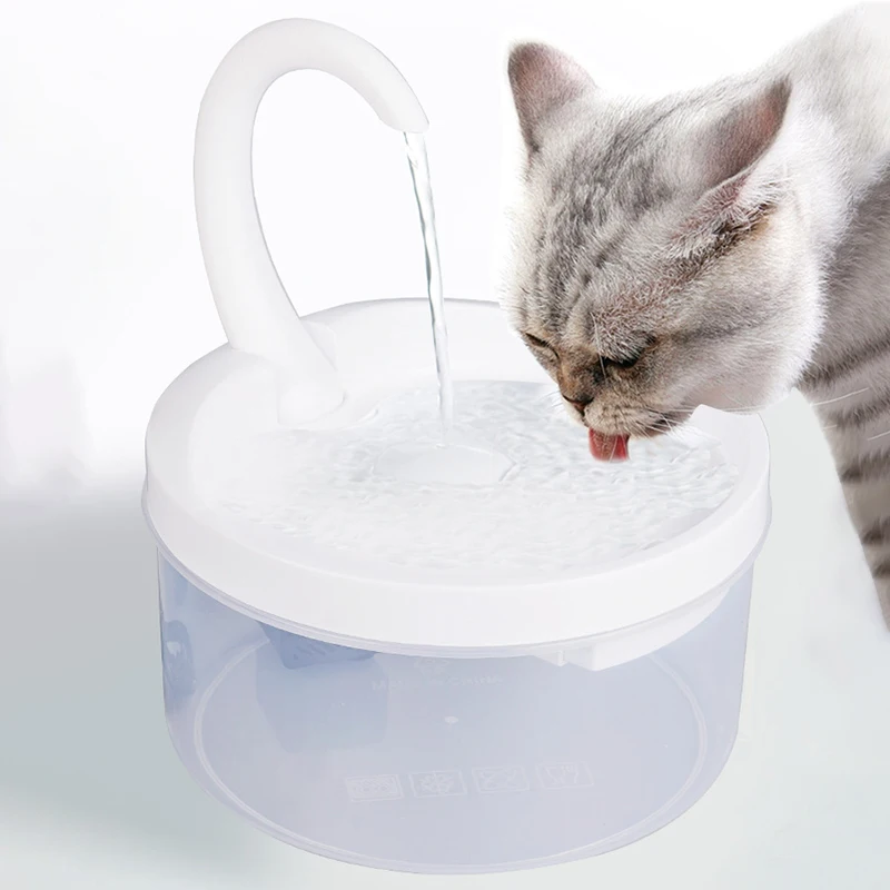 2L Cat Water Fountain LED Blue Light USB Powered Automatic Water Dispenser Cat Feeder Drink Filter For Cats Drinking Fountain