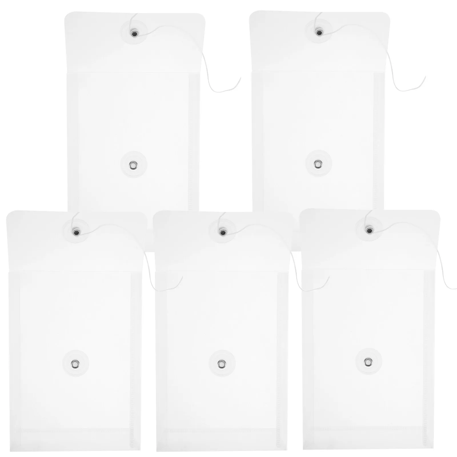 

5Pcs Transparent Document Storage Bags PP File Organizer for Office School A6 Size Clear Reusable File Pouches for Invoices