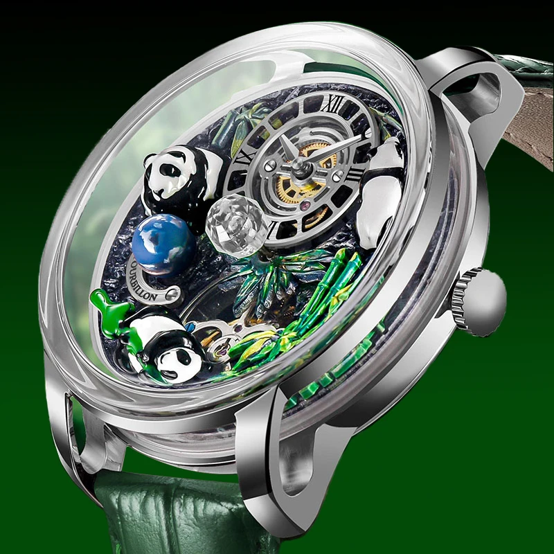 2025 New PINDU Panda Series Mechanical Watch Men M2791B Movement Sapphire Mirror Waterproof Fashion Automatic Mechanical Watch