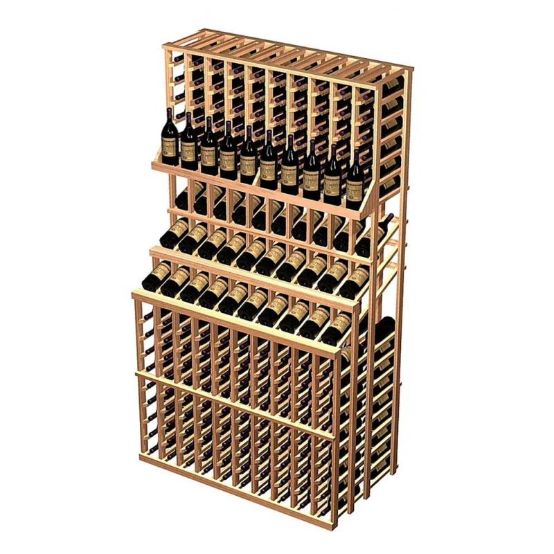 Présentoir de bouteilles de vin en bois, unité de stockage de vin, étagère en bois personnalisée, luminaire français de haute qualité, armoire T1, Shopfitti, usine