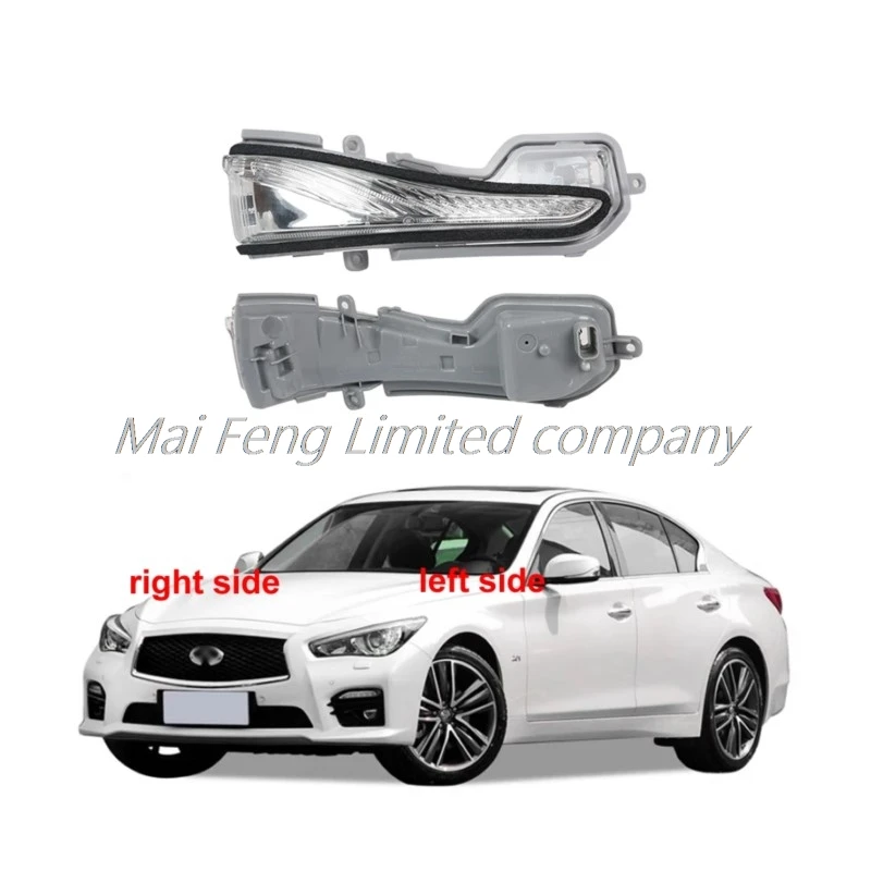 

For Infiniti Q50 Q50L 2015 2016 2017-2022 Car Rear Rearview Mirror Turn Signal Light Indicator Side Lamp 261604GA0A 261654GA0A