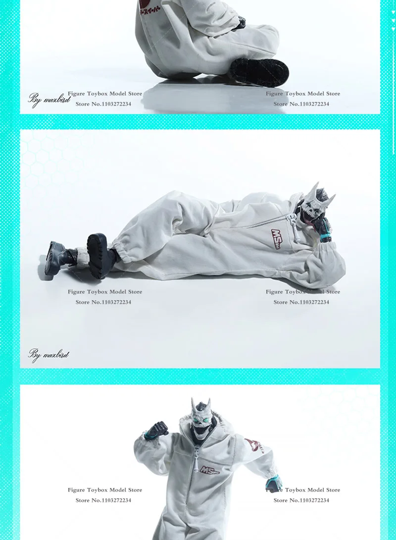 1/12 Japanse Anime Monster No.8 White Mini DIY One Piece Protective Suit Clothes Accessory For 6" Shf Figurine Hobby Decoration