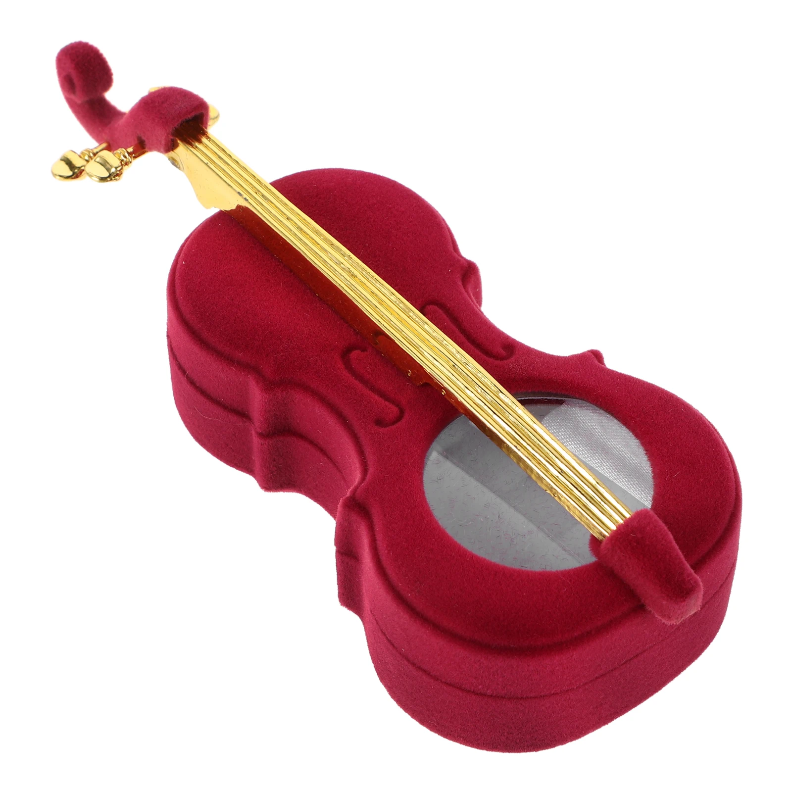 

Earrings Violin Jewelry Box Case Supply Necklace Storage Accessory Rosy Organizer for Women