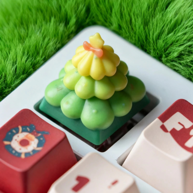 

Christmas & Halloween Keycaps + Pumpkin Irregular Large Desk Mat Resin Custom Peripherals for Keyboard Gaming Office Holiday