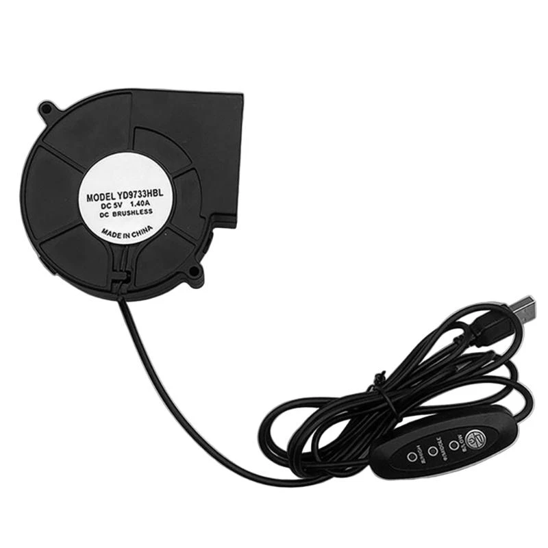 

Energy Efficient 5V USB Blower Fan For BBQ Grill And 3D Printer Cooling 3600RPM Ball Bearing Efficient Heat Dissipation