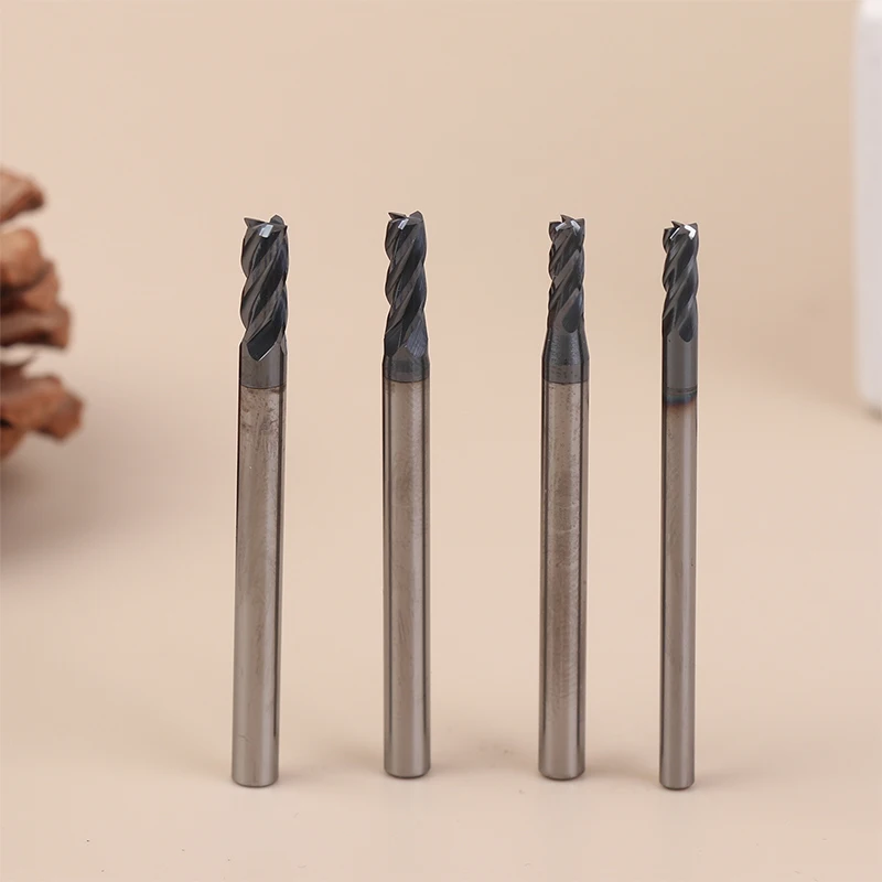 Endmills Alloy Carbide Tungsten Steel Milling Cutter End Mill HRC50 4 Flute 1/1.5/2/2.5/3/3.5/4mm Metal Cutter Milling Tools