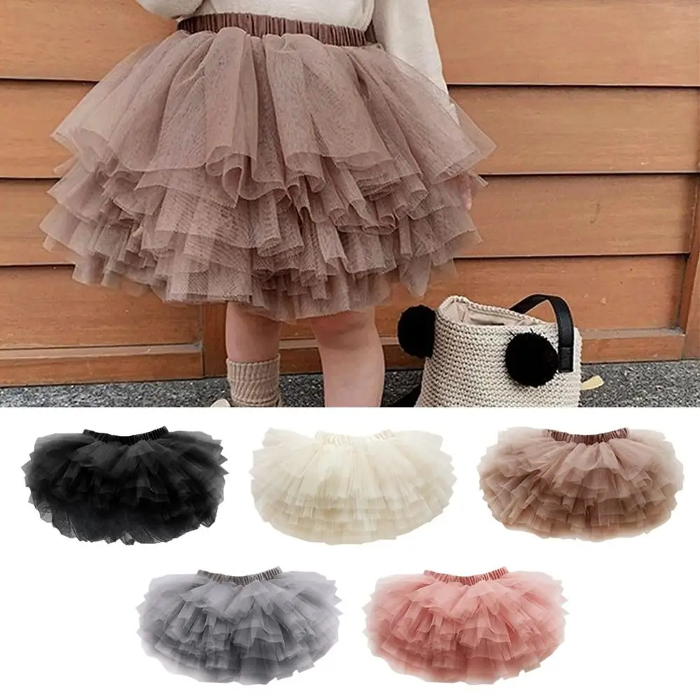 

New Cotton Tutu Summer Skirts Tutu Ballet Dance Gown Pettiskirt Black Fluffy Tulle Princess Skirts Toddler