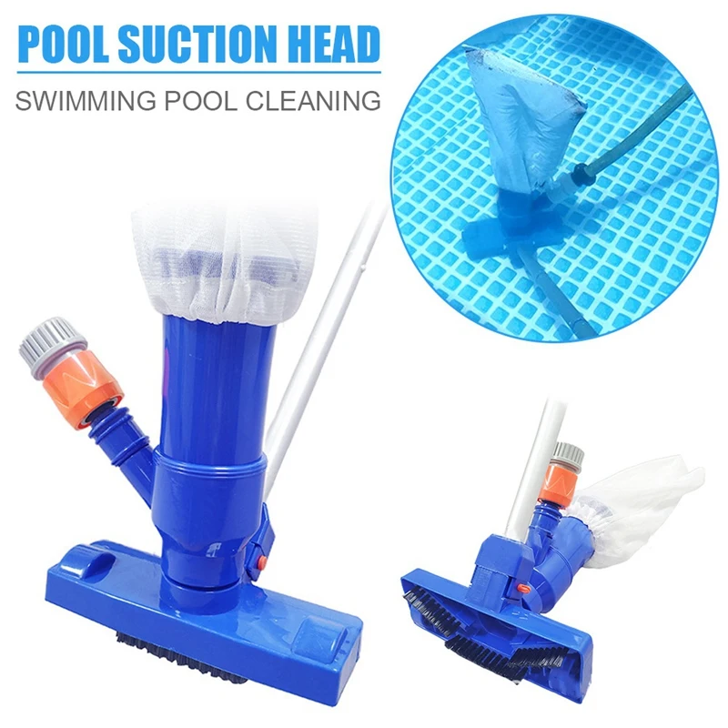 

Swimming Pool Vacuum Cleaner Cleaning Tool Kit Accessories Pond Fountain Brush Portable Swimming Vacuum Brush- EU