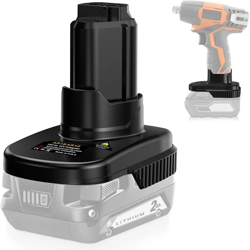Battery adapter for Ridgid 18V to 12V for Ridgid 18V Li-ion Battery Convert to for Ridgid 12V Power Tools L1815R B1820R L1830R
