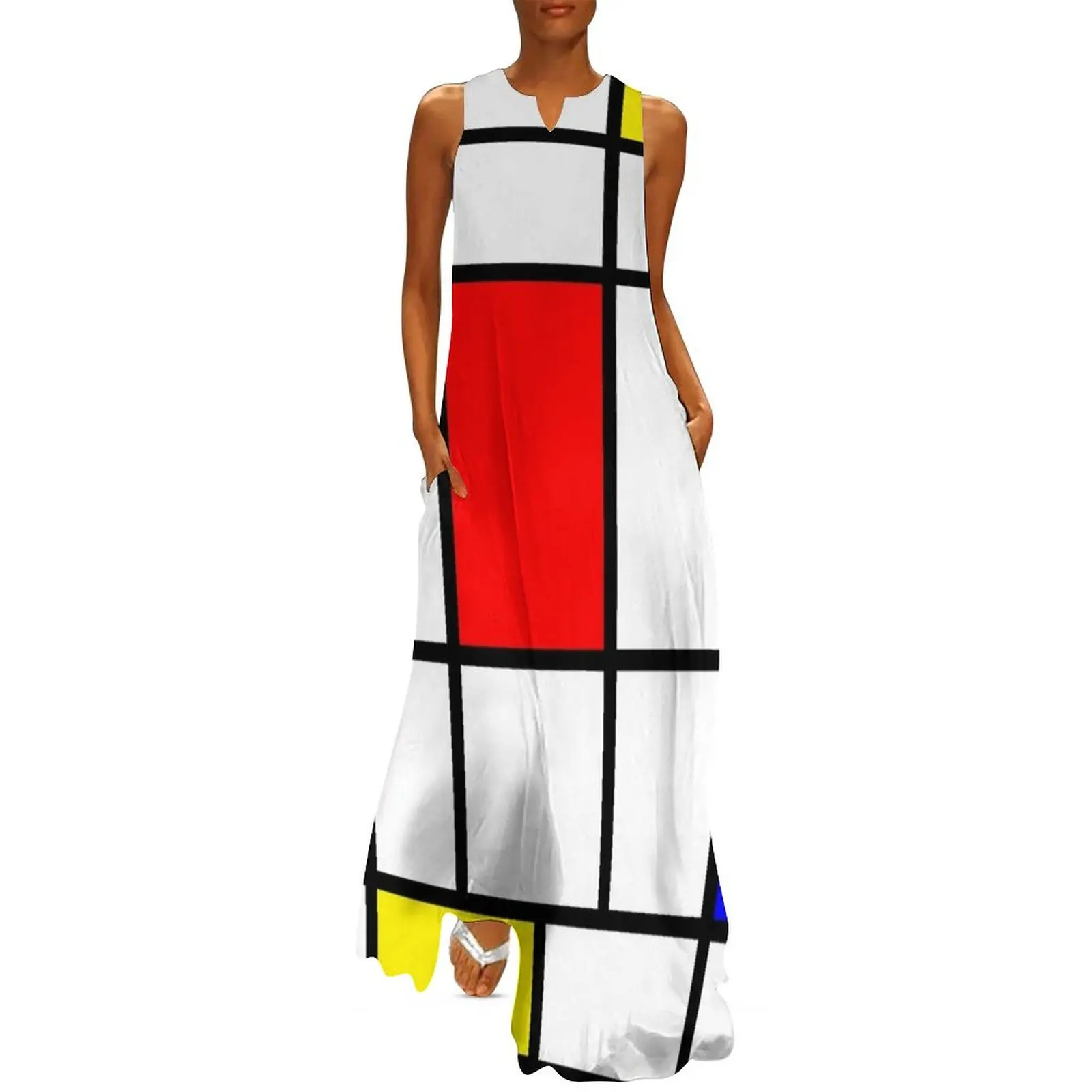 

Mondrian #63 Long Dress Dress for pregnant women Woman dresses