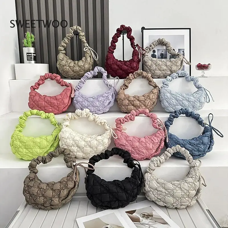 

New Women's Bag All-Match Cloud Pleated Underarm Bag Casual Dumpling Bag Shoulder Crossbody Bag Popular