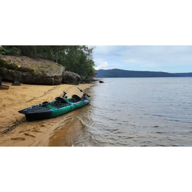 2-Seater Sit-on-Top Modular Pedal & Electric Fishing Kayak with Aluminum Seats Durable Anti-Collision Customizable with Accessor