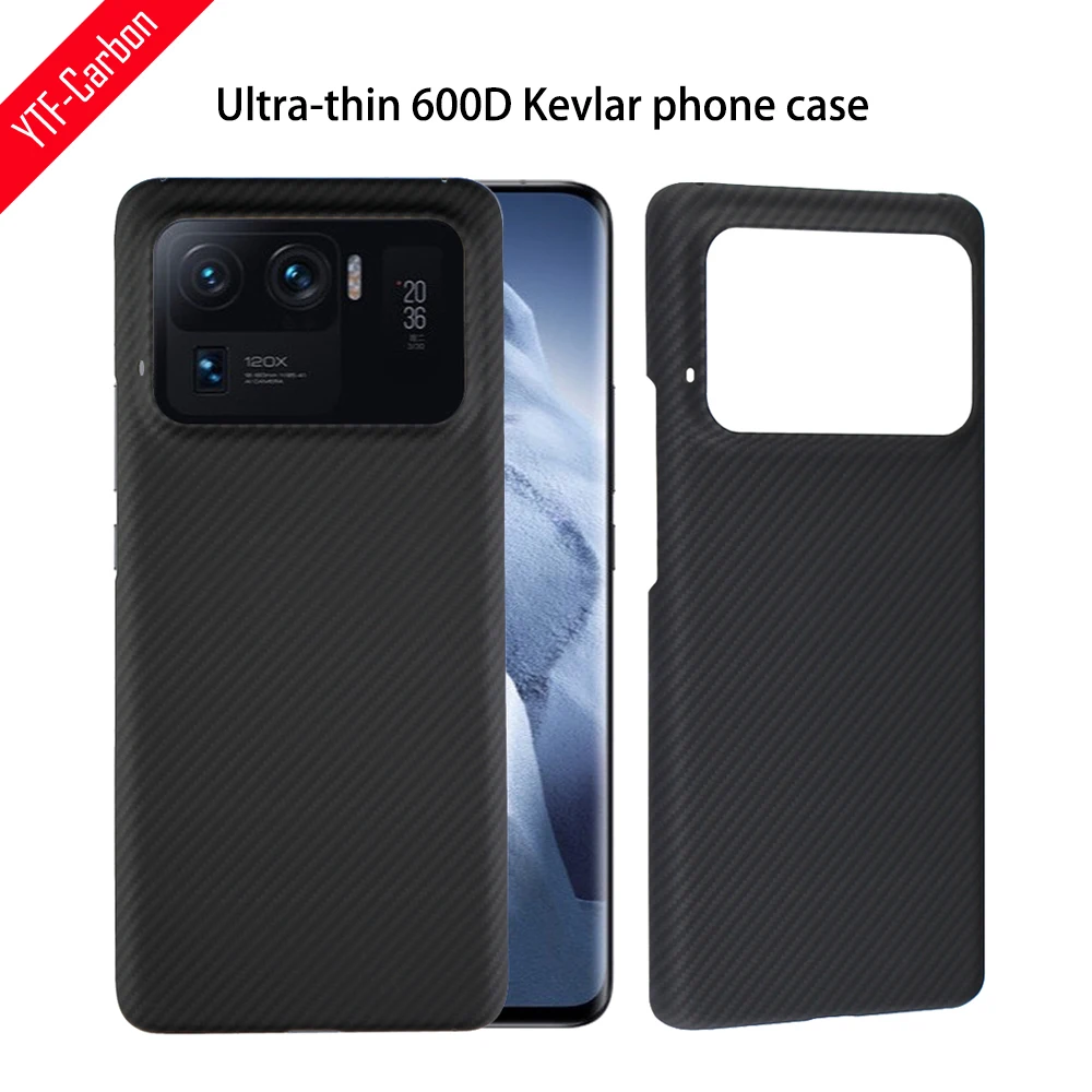 

YTF-carbon 600D Aramid fiber phone case For XIAOMI MI 11 Ultra ultra-thin anti-fall men's business carbon fiber protective case.