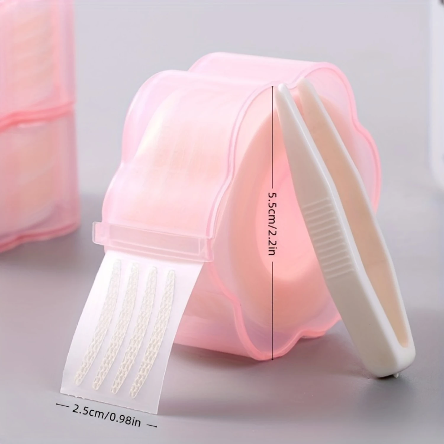 Double Eyelid Tape Stickers, 1 Roll with Application Tool for Natural-Looking Double Eyelids, Breathable Lace Lift Strips - Make