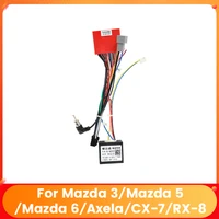 Accesorios de Cable de Radio Android, arnés de cableado, adaptador de Cable MP5 de 16 pines para Mazda 6 3 5 CX-7 RX-8 Canbus box