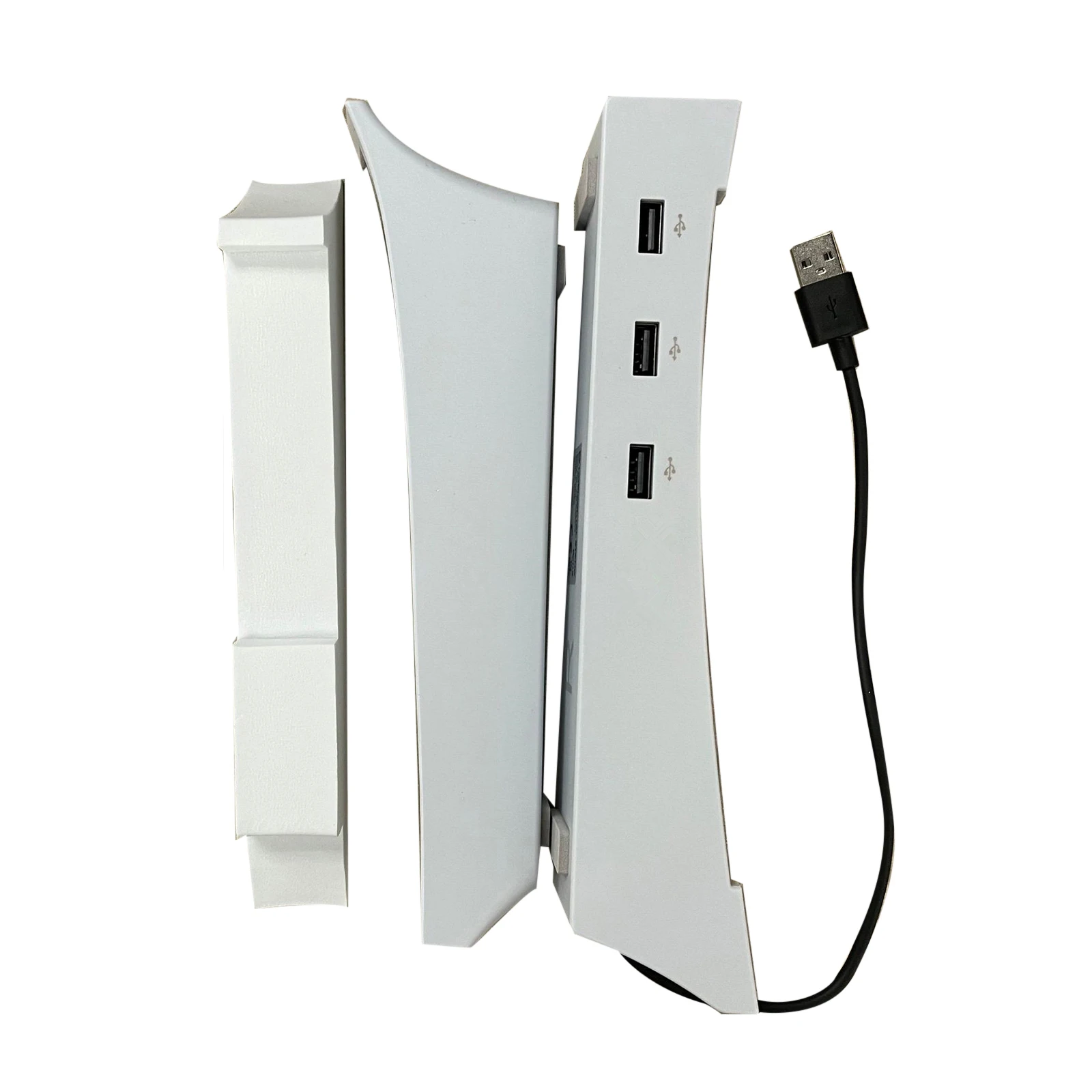 

Горизонтальная подставка для игровой консоли с 4-портовым USB-хабом и зарядной базой для PS5 Slim, настольная подставка-органайзер