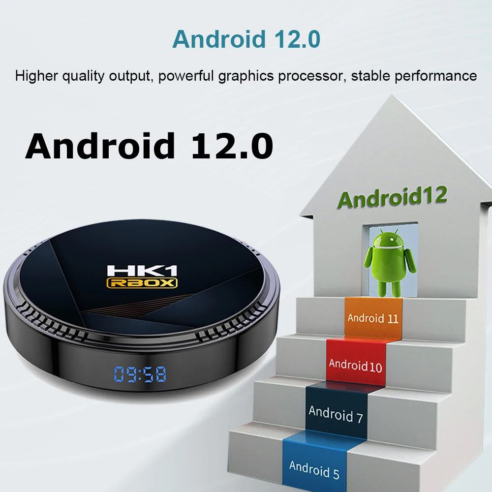 Allwinner H618 Android 12 TV Box HK1 RBOX H8 4GB RAM 128GB ROM Wifi6 6K Decode BT5.0 5G Dual WIFI 4K HDR10+ Media Player