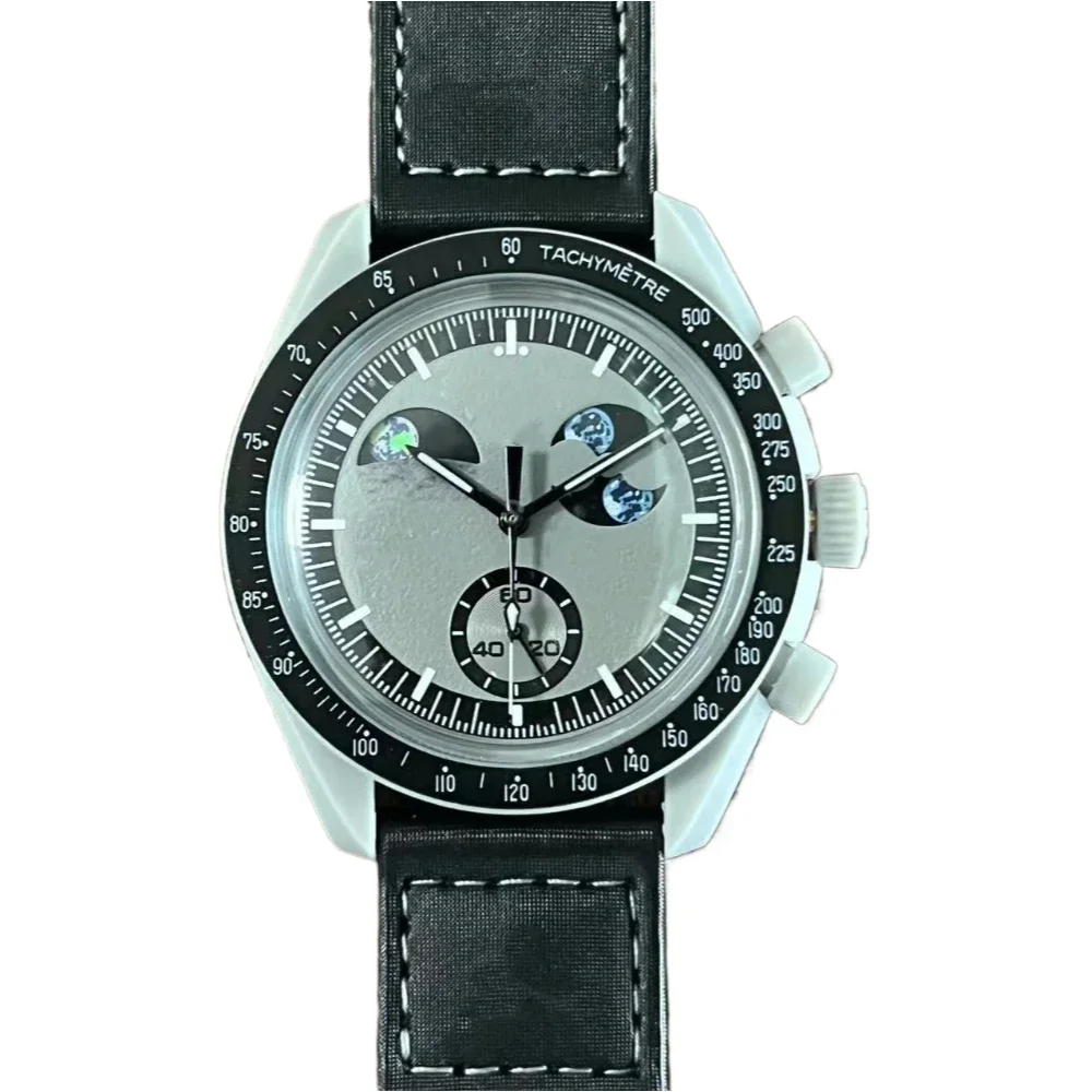 Новые модные роскошные брендовые женские часы Moon, многофункциональный хронограф, кварцевые часы для пары, деловые спортивные мужские часы