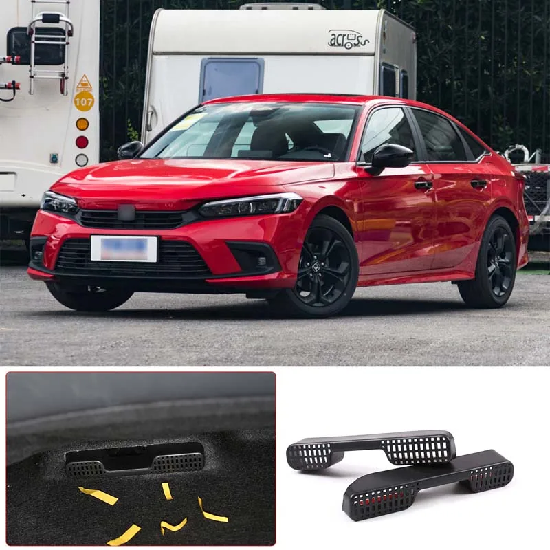 

2 Piece Sets For Honda Civic 2022 Car Modeling Under the Seat Air Outlet Protective Cover ABS Car Tuning Accessories