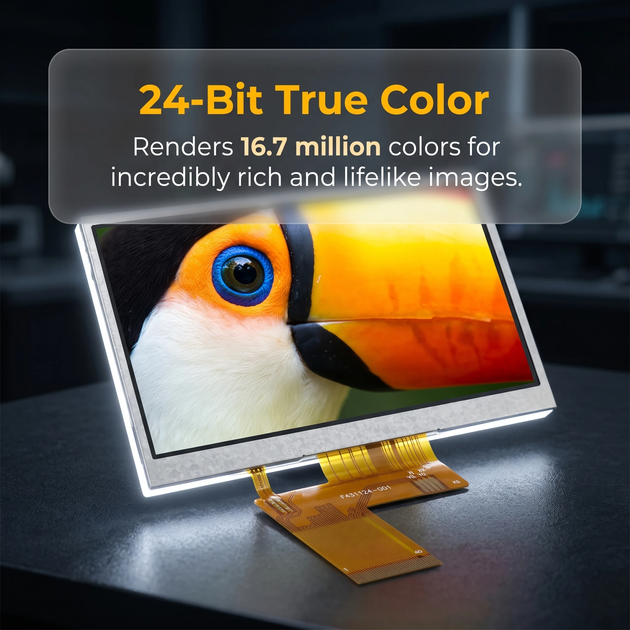 4.3 Inch LCD Color Screen 480x272 Resolution RGB 24bit 40pin HD Display Module GC3047 Driver White LED Backlight for DIY Project