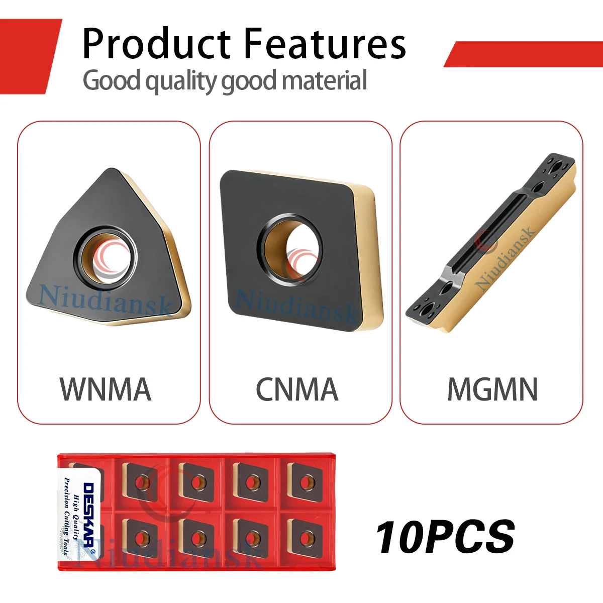DESKAR Numerical Control Inserts MGMN300-M LF3018S Grooving Blades CNMA120412 WNMA080408/12 LF3018S Turning Blades For Cast Iron