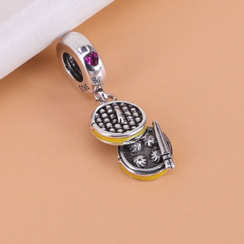 

New Original 925 Sterling Silver Bead Chinese Bao Lion Red Phoenix Dangle Charm Food Fit Pandora Bracelet Women DIY Jewelry