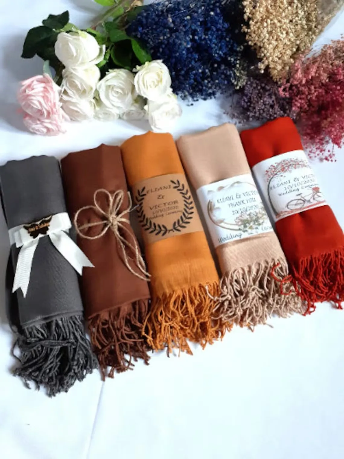 Pashmina Shawls in Various Colors, Pashmina Scarf, Bridesmaid Shawl, Wedding Favors for Guests, Pashminas in Bulk, Bridal Shower