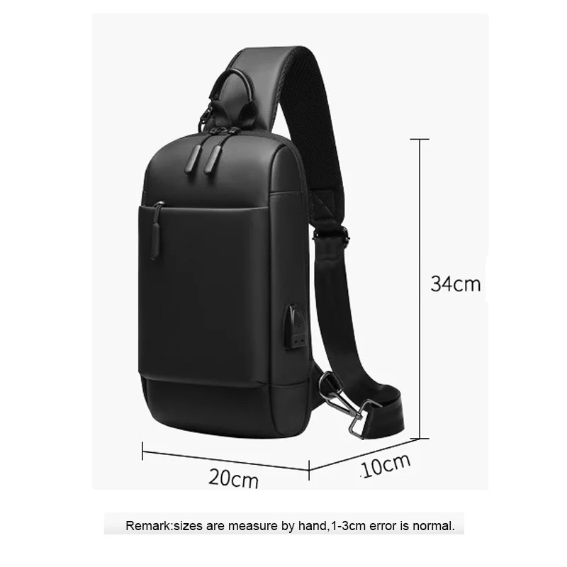 New Men's Anti Theft Multifunctional Crossbody Chest Bag High Quality Oxford Cloth Waterproof Sports Travel Shoulder Backpack