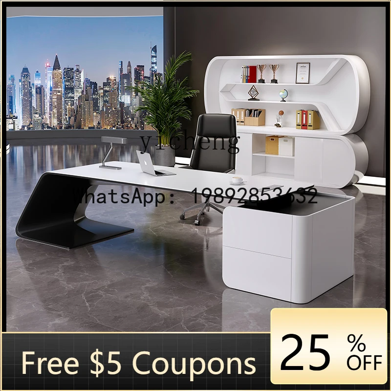 

Стол руководителя T29 Paint Boss, большой, простой, современный, стильный, офисный стол для президента, менеджера, руководителя, в комплекте со стулом.