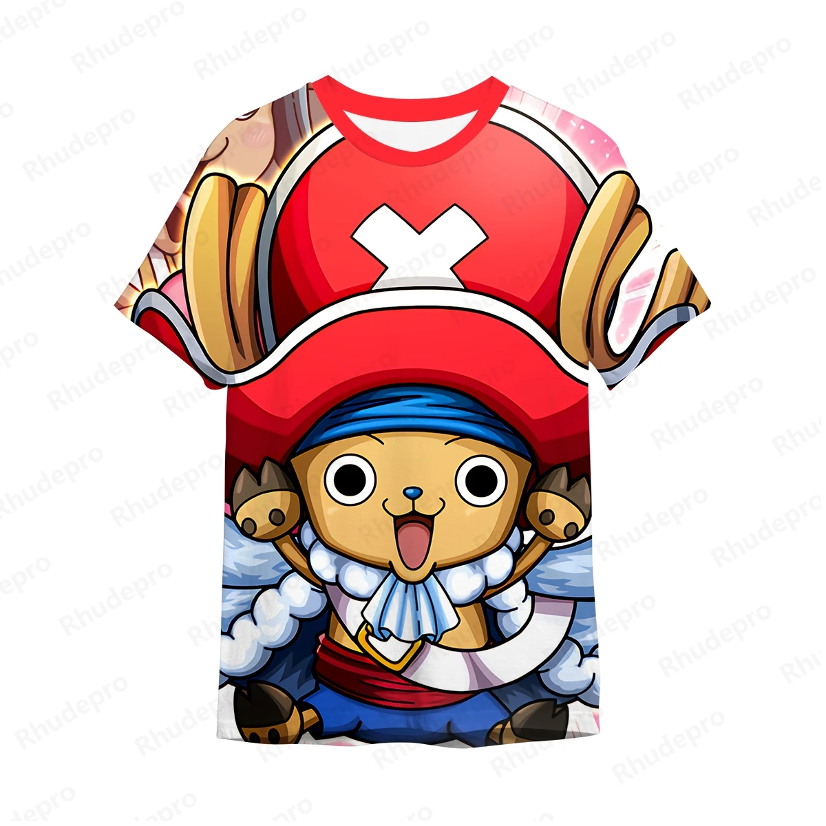 5XL Monkey D Luffy Printed T-Shirt One Piece Men's Children's Y2k Streetwear Roronoa Zoro Anime Oversized Clothing New Summer