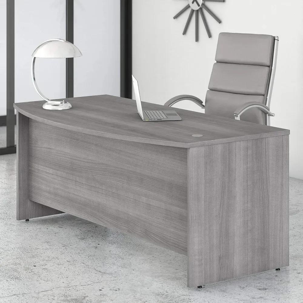 Studio C Bow Front Desk, mesa de computador para casa ou escritório profissional, recepção, mesa de funcionários, 72W x 36D